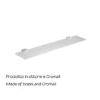  Mensola 60 cm in vetro temperato di Gedy serie Glamour - Cromato