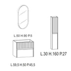  Composizione bagno sospesa Niwa01 di Falegnameria Adriatica con lavabo