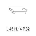  Mobile bagno sospeso Niwa03 di Falegnameria Adriatica con lavabo e specchio L.60+P.46 - Senape e Blu Pacifico by CeramicStore | Lo specialista del tuo bagno