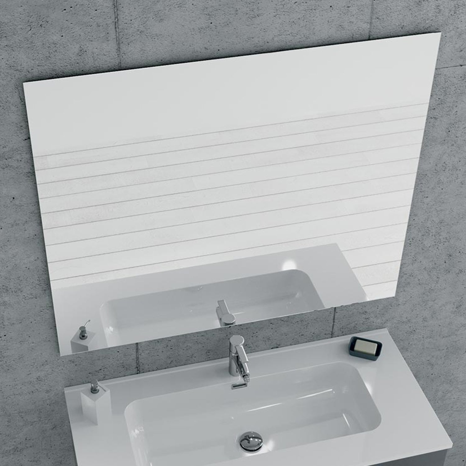  Specchio rettangolare Cubi&Co modello Lucea 70x100 cm filo lucido reversibile by CeramicStore | Lo specialista del tuo bagno