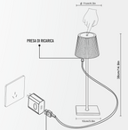  Lampada da tavolo a Led ricaricabile - Blu by CeramicStore | Lo specialista del tuo bagno