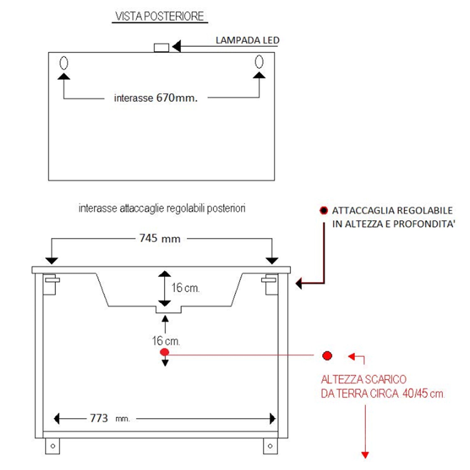 lavabo e specchiera con Led modello Elisa 85 - Olmo Caffà¨ by CeramicStore | Lo specialista del tuo bagno