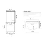 Mobile bagno a terra con specchiera e lavabo Cubi&Co modello Savona - Bianco Lucido