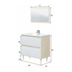 Mobile bagno con specchiera e lavabo Cubi&Co modello Venezia - Rovere Bianco by CeramicStore | Lo specialista del tuo bagno