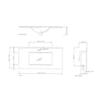  Mobile bagno con specchiera e lavabo Cubi&Co modello Venezia - Rovere Bianco by CeramicStore | Lo specialista del tuo bagno