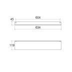  Mensola da fissare a parete in alluminio verniciato collezione Saeta di Lineabeta - Nera by CeramicStore | Lo specialista del tuo bagno