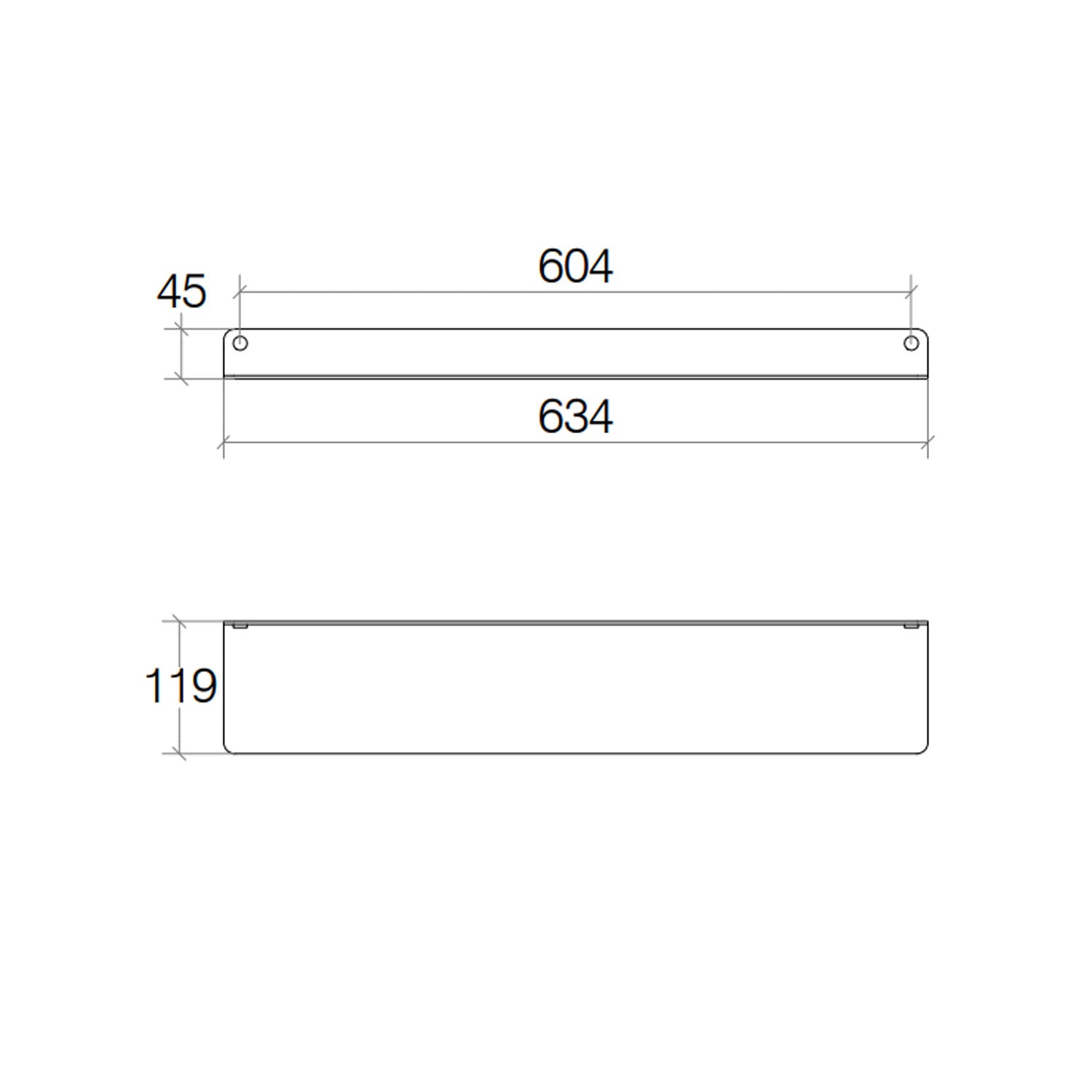 Mensola da fissare a parete in alluminio verniciato collezione Saeta di Lineabeta - Nera by CeramicStore | Lo specialista del tuo bagno