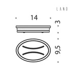  Porta oggetti da bagno in vetro acidato Land di Colombo Design by CeramicStore | Lo specialista del tuo bagno