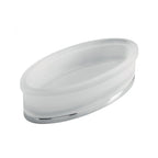 Porta oggetti da bagno 25cm in vetro acidato Land di Colombo Design by CeramicStore | Lo specialista del tuo bagno