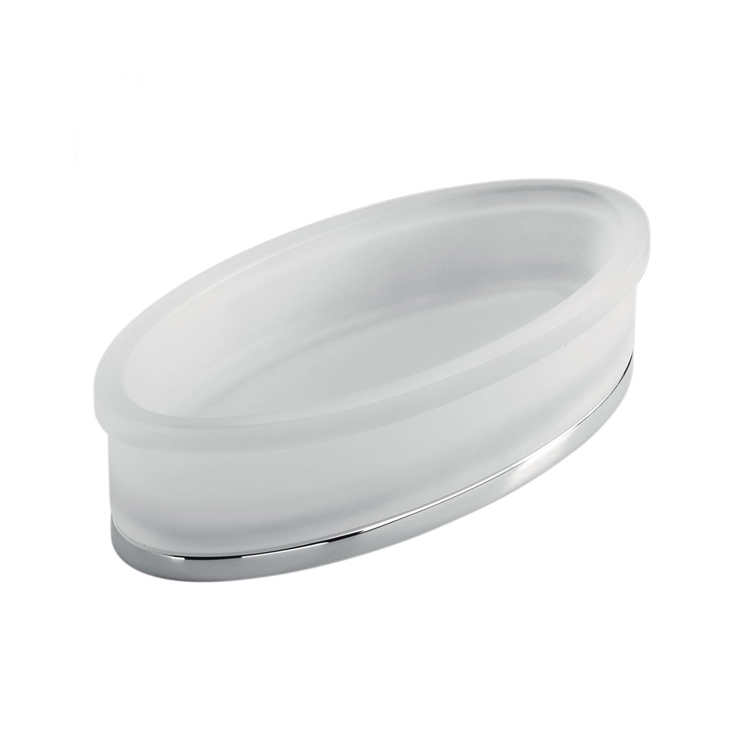 Porta oggetti da bagno 25cm in vetro acidato Land di Colombo Design by CeramicStore | Lo specialista del tuo bagno