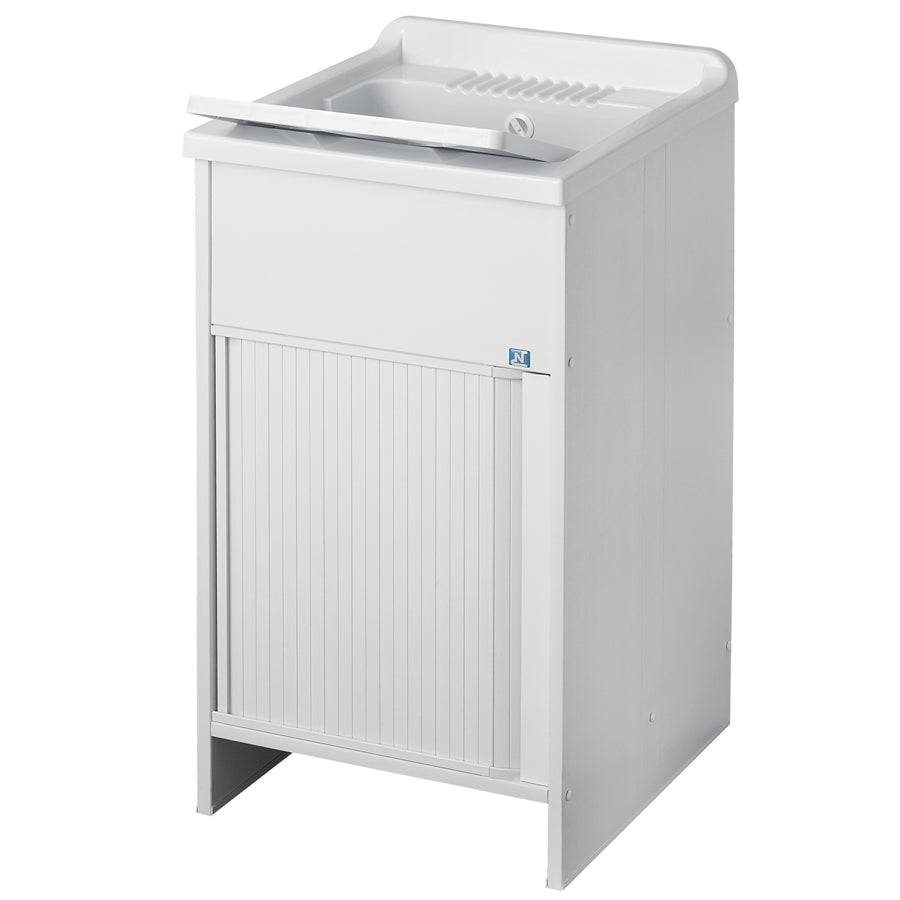 Lavatoio per esterni con mobile in plastica e apertura a serrandina cm 60x60 by CeramicStore | Lo specialista del tuo bagno