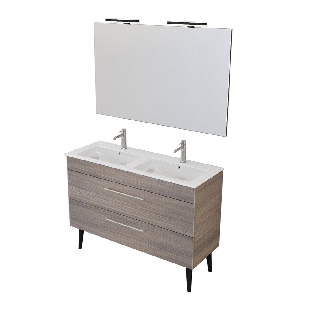  Composizione bagno sospesa Smack a 2 cassetti 118x62 con doppio lavabo