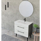 Composizione bagno sospesa Smack a 2 cassetti 80x62 con lavabo