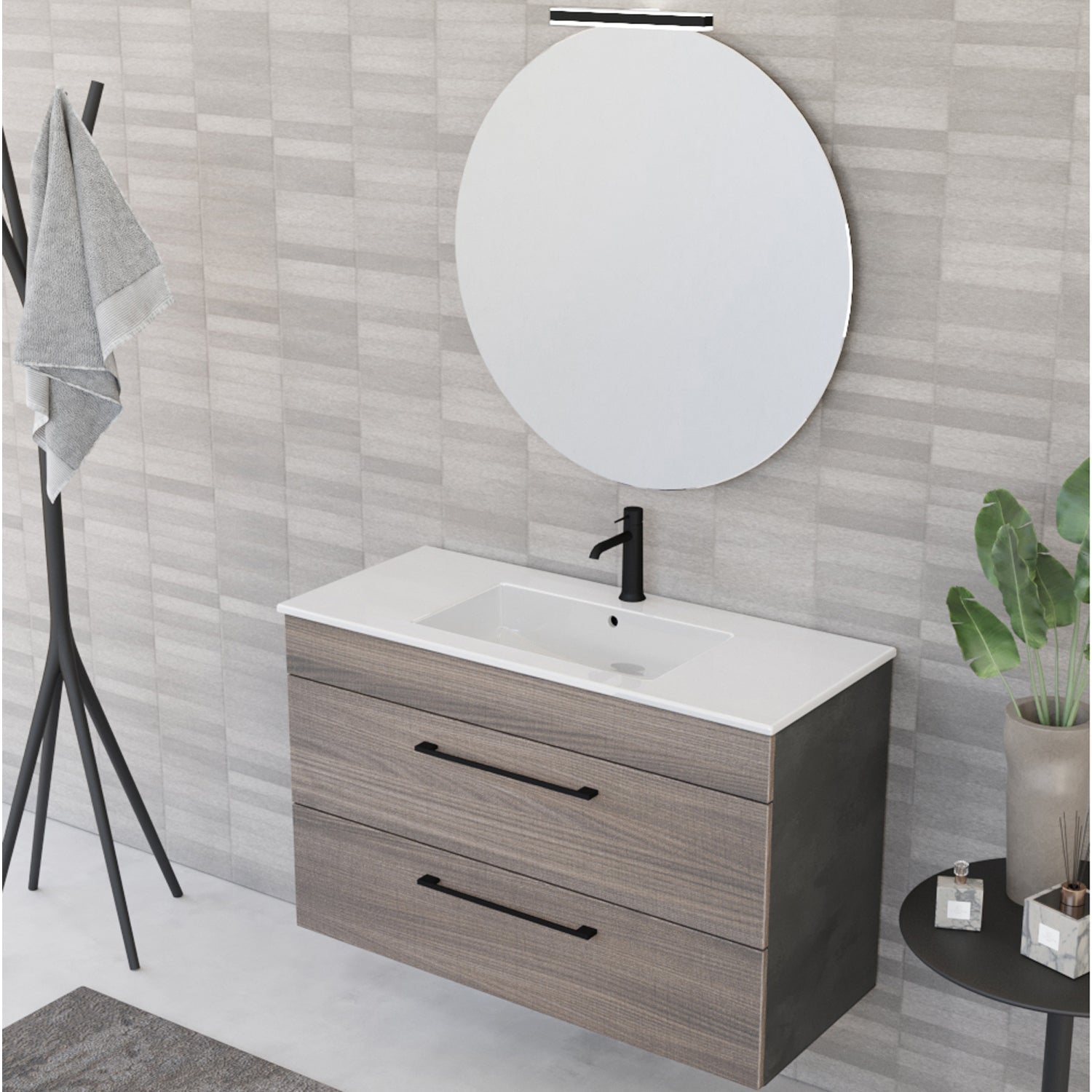 Composizione bagno sospesa Smack a 2 cassetti 100x62 con lavabo