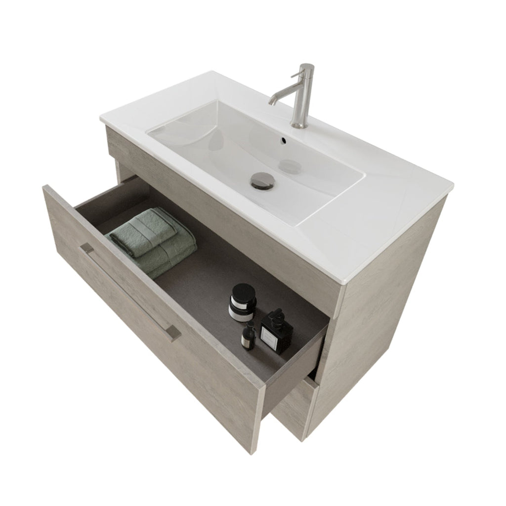  Composizione bagno sospesa Smack a 2 cassetti 80x62 con lavabo