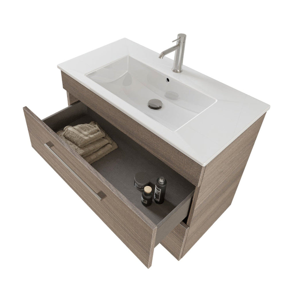  Composizione bagno sospesa Smack a 2 cassetti 80x62 con lavabo