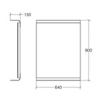  Specchio rettangolare con cornice-mensola in alluminio verniciato bianco e luce led cm 64x90 Lineabeta Speci by CeramicStore | Lo specialista del tuo bagno
