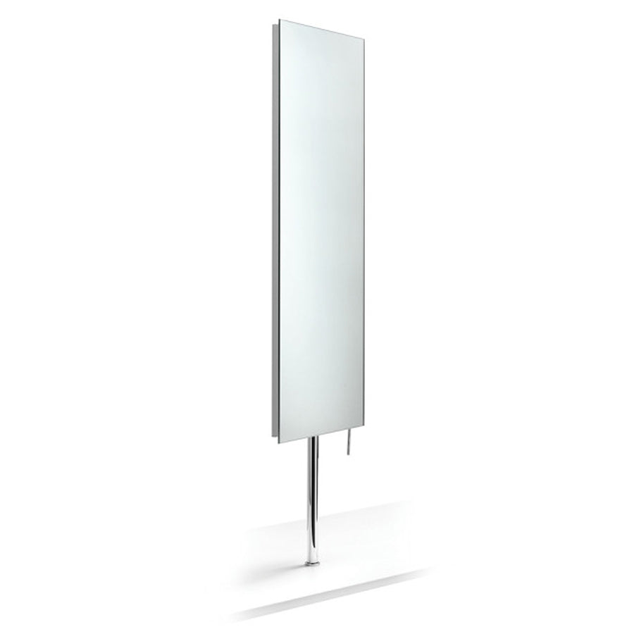 Specchio rettangolare alto filo lucido con asta rotante per fissaggio su piano Lineabeta Speci cm 28x107