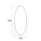  Specchio ovale essential da parete ultrapiatto Lineabeta Speci cm 44x100 by CeramicStore | Lo specialista del tuo bagno