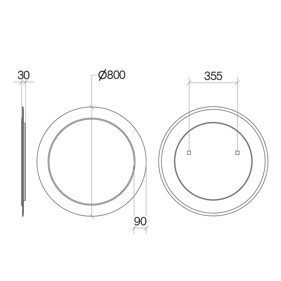  Specchio tondo con cornice illuminata da parete Lineabeta Speci diametro cm 80. Luce led by CeramicStore | Lo specialista del tuo bagno