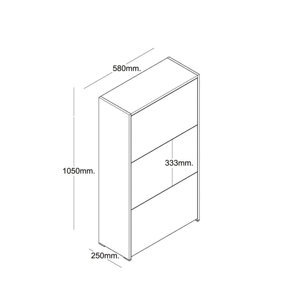  Scarpiera a 3 ante a ribalta - Bianco vintage by CeramicStore | Lo specialista del tuo bagno
