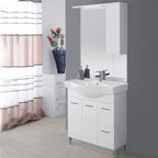 Composizione bagno Cubi&Co serie Star 80 cm con specchio e pensile - Bianco lucido