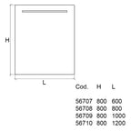  Specchio rettangolare ultrapiatto 80x60 con luce led integrata di Lineabeta collezione Speci - Reversibile by CeramicStore | Lo specialista del tuo bagno