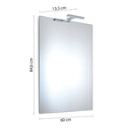  Specchio filo lucido 60x80 di Gedy modello William con lampada a Led inclusa by CeramicStore | Lo specialista del tuo bagno
