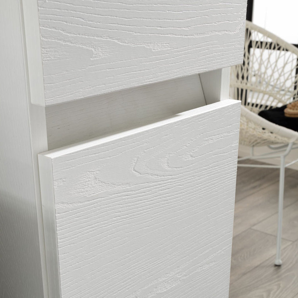  Mobile bagno sospeso Kora01 cm 90x190x46 bianco frassinato by CeramicStore | Lo specialista del tuo bagno