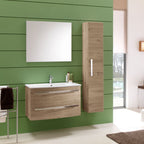 Mobile bagno sospeso modello Oscar01 cm 115x190x46 rovere nabucco by CeramicStore | Lo specialista del tuo bagno