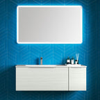 Mobile bagno sospeso modello Portland 01 120 cm con lavabo e specchio color Aralie by CeramicStore | Lo specialista del tuo bagno