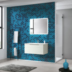 Mobile bagno sospeso modello Portland04 90 cm con lavabo e specchio color Aralie by CeramicStore | Lo specialista del tuo bagno