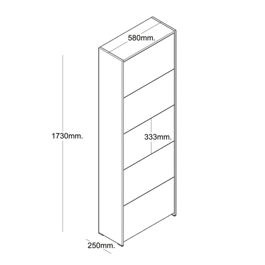  Scarpiera a 5 ante a ribalta - Rovere miele by CeramicStore | Lo specialista del tuo bagno