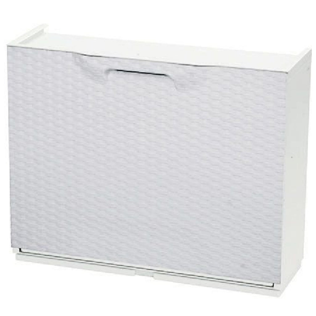 Scarpiera con anta a ribalta - Bianco effetto trama intrecciata by CeramicStore | Lo specialista del tuo bagno