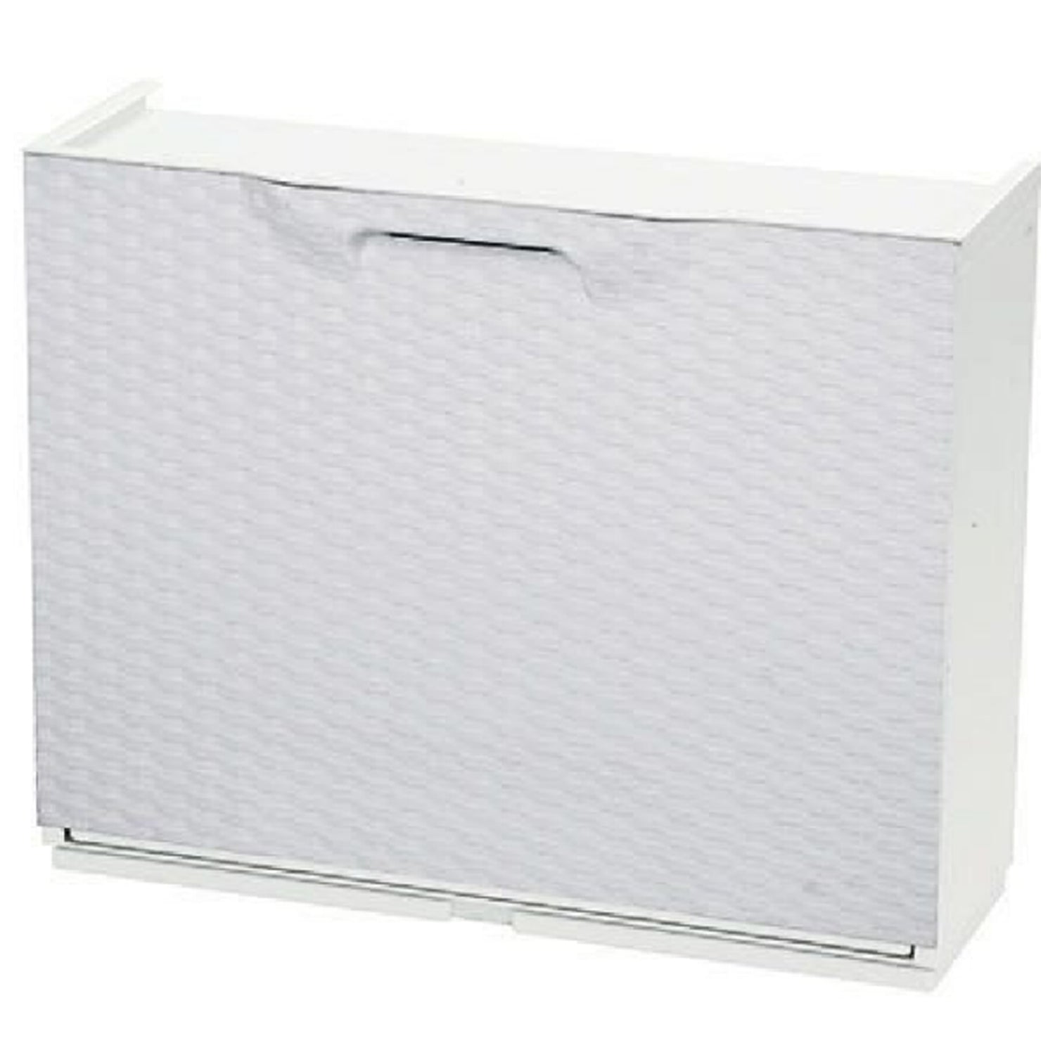 Scarpiera con anta a ribalta - Bianco effetto trama intrecciata by CeramicStore | Lo specialista del tuo bagno