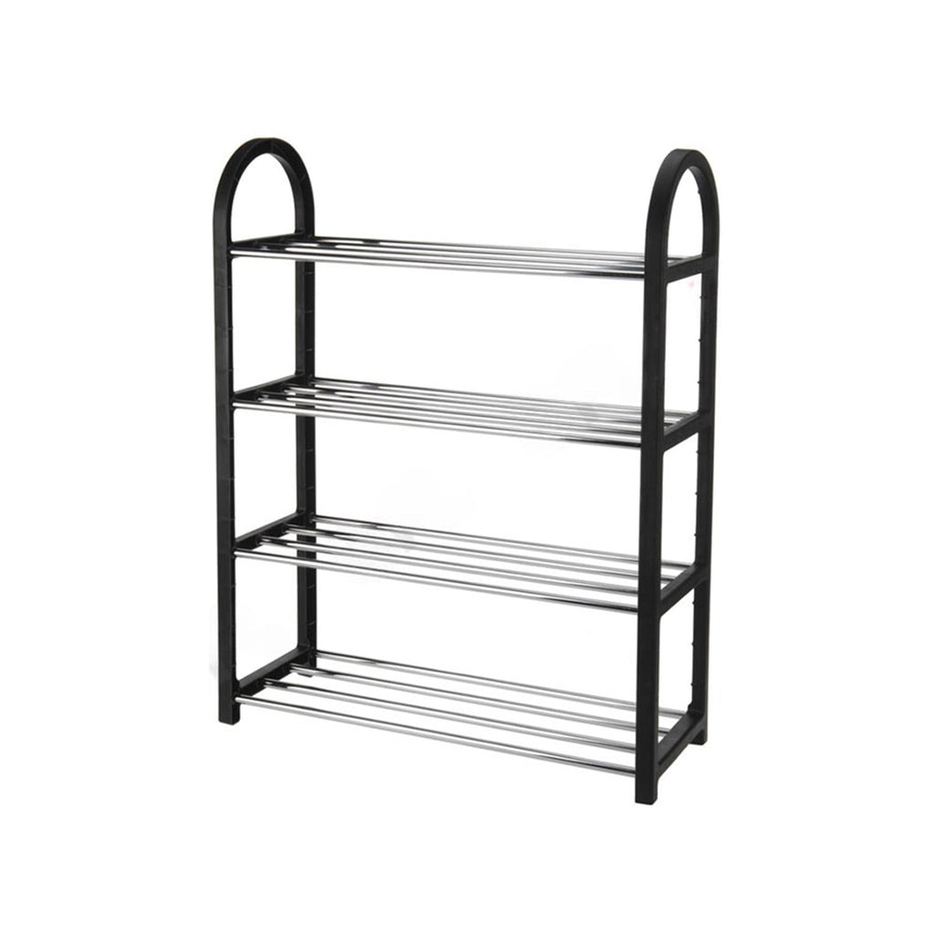 Scarpiera a 4 ripiani - Cromo/Nero by CeramicStore | Lo specialista del tuo bagno