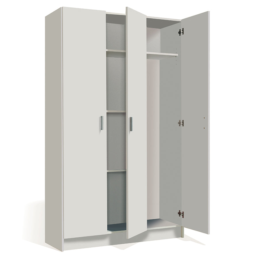 Armadio portascope 3 ante 4 ripiani in materiale melaminico-colore bianco da interno by CeramicStore | Lo specialista del tuo bagno