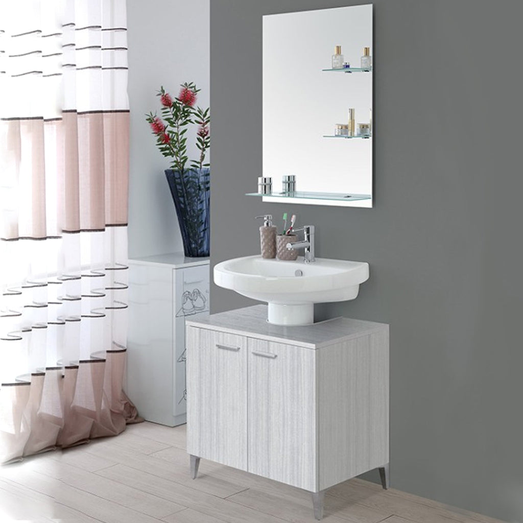 Mobile sottolavabo Cubi&Co serie Star 70 cm in nobilitato melaminico - Grigio