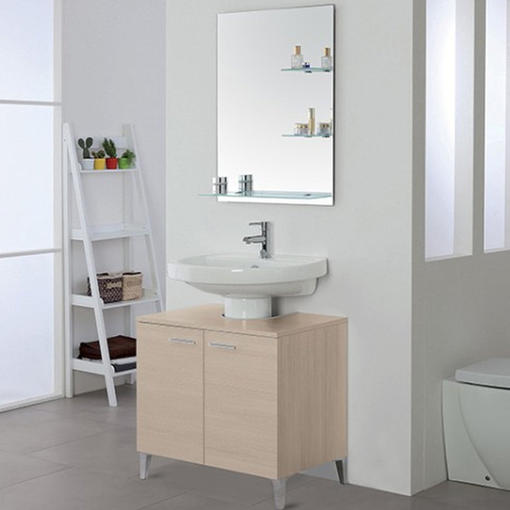 Mobile sottolavabo Cubi&Co serie Star 70 cm in nobilitato melaminico - Larice