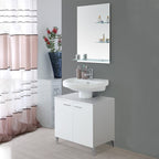 Mobile sottolavabo Cubi&Co serie Star 70 cm in nobilitato melaminico - Bianco lucido