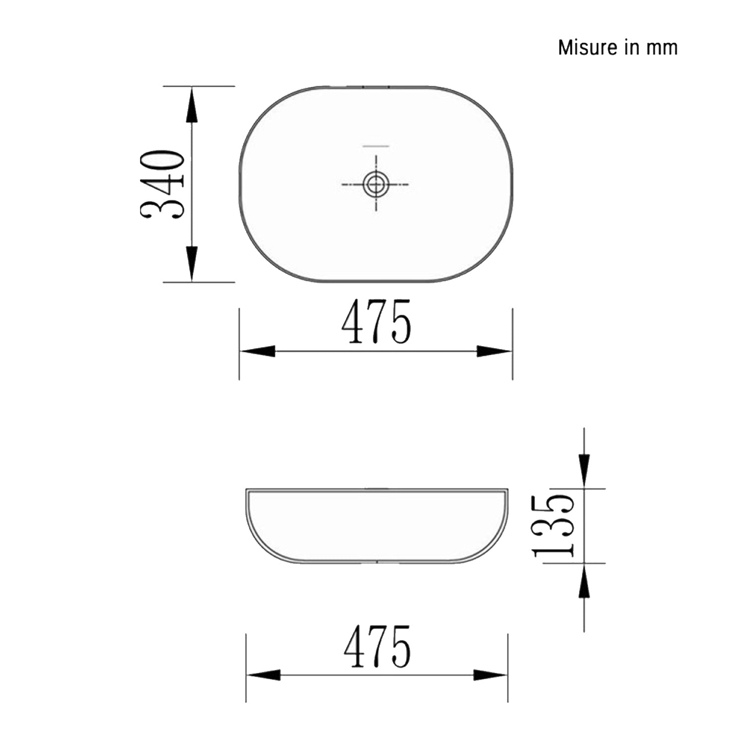Composizione bagno sospesa Cubi&Co serie Hill 90 cm con lavabo in ceramica e specchio tondo - Verde salvia