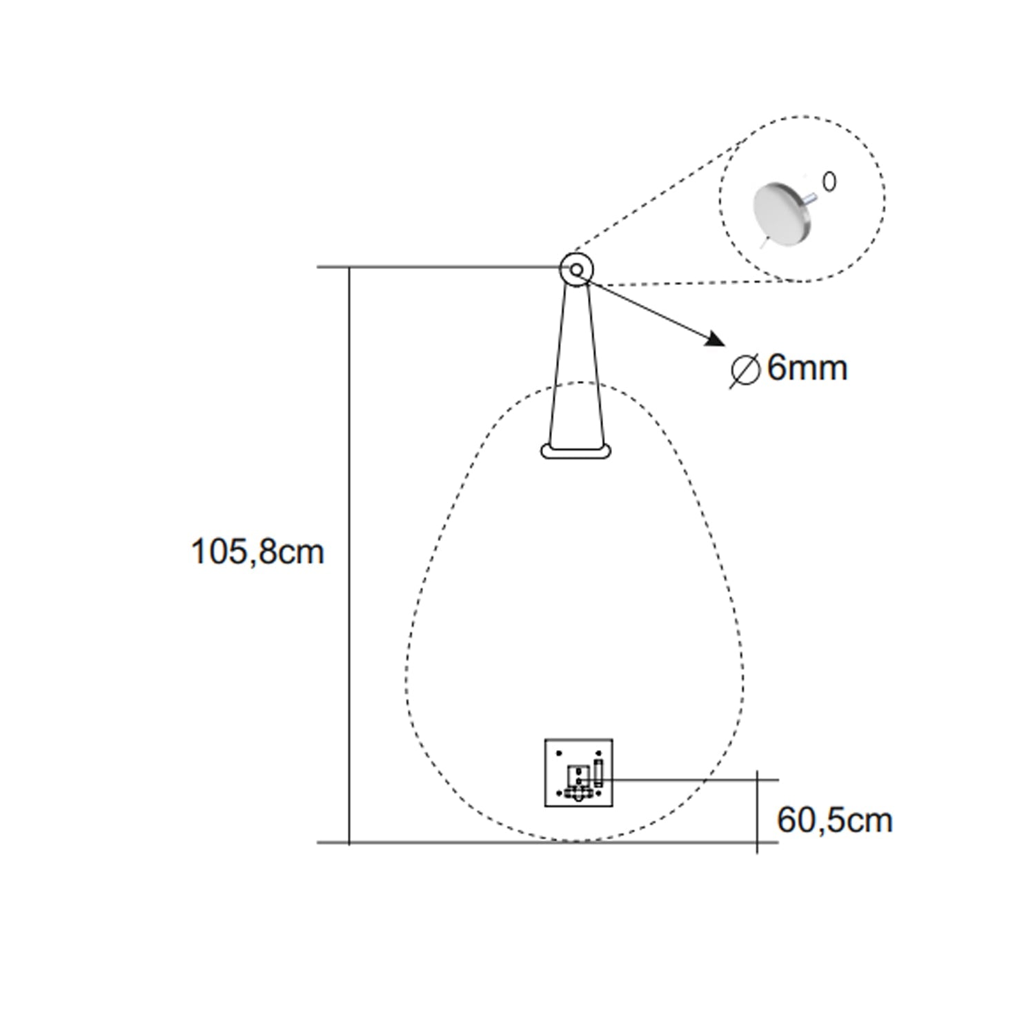  Specchio ovale appeso con laccio 61x109 cm by CeramicStore | Lo specialista del tuo bagno