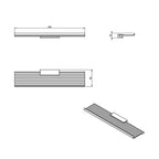  Mensola a muro in alluminio con supporto in ottone verniciato della collezione 'Architect s+' by Cosmic cm 40x10x3 - Nero by CeramicStore | Lo specialista del tuo bagno