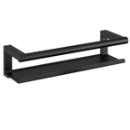 Mensola porta sapone doccia a muro in alluminio ed ottone verniciato della collezione 'Architect s+' by Cosmic - Nero