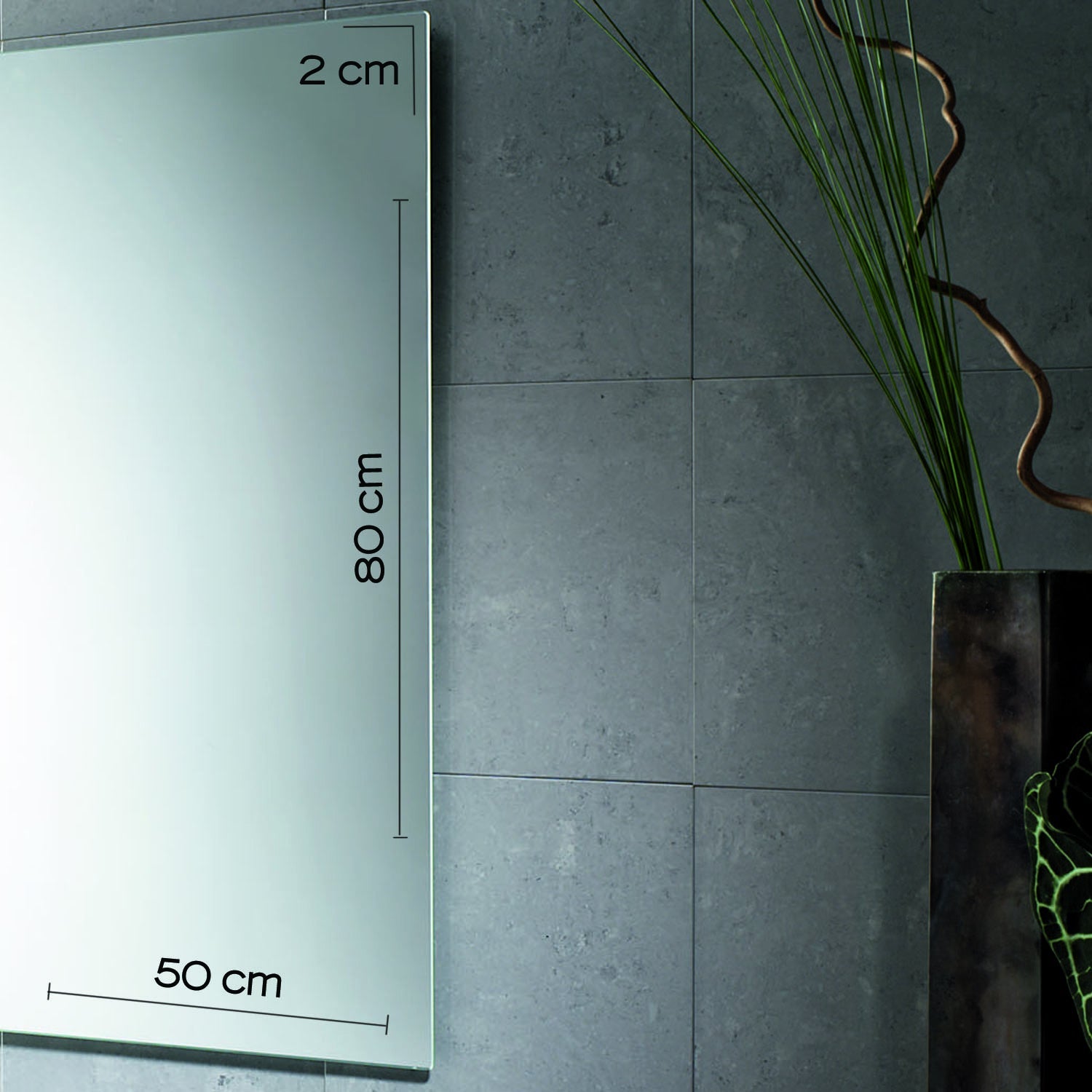  Specchio William filo lucido 50 x 80 cm Reversibile - Gedy by CeramicStore | Lo specialista del tuo bagno