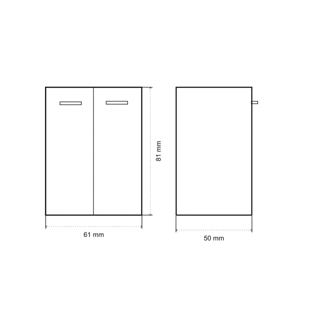 Mobile Sottolavatoio Revine bianco con asse - 61x50x81 cm
