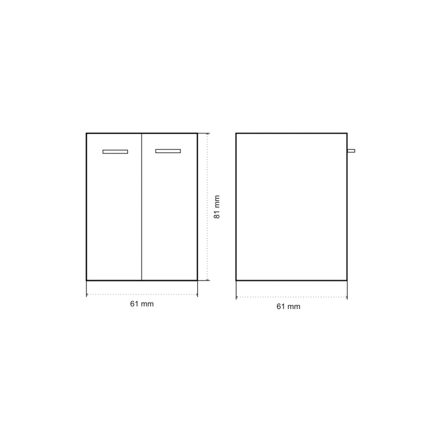 Mobile Sottolavatoio Revine bianco con asse - 61x61x81 cm