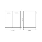 Mobile Sottolavatoio Revine bianco con asse - 75x61x81 cm