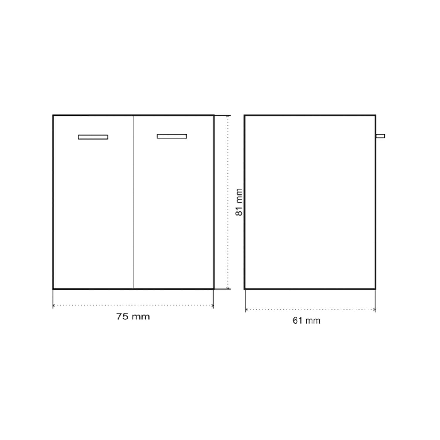 Mobile Sottolavatoio Revine bianco con asse - 75x61x81 cm