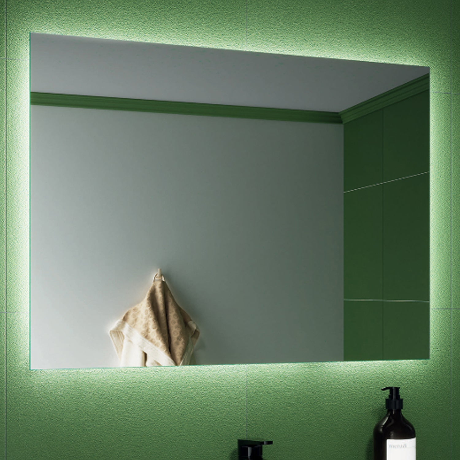 Specchio rettangolare linea Vanitas con led integrati 80x60 cm by CeramicStore | Lo specialista del tuo bagno